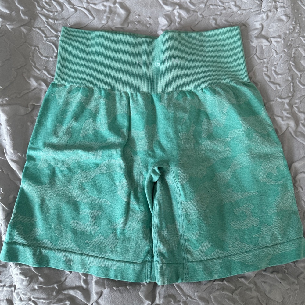 NVGTN Mint Teal High-Waist Athletic Shorts